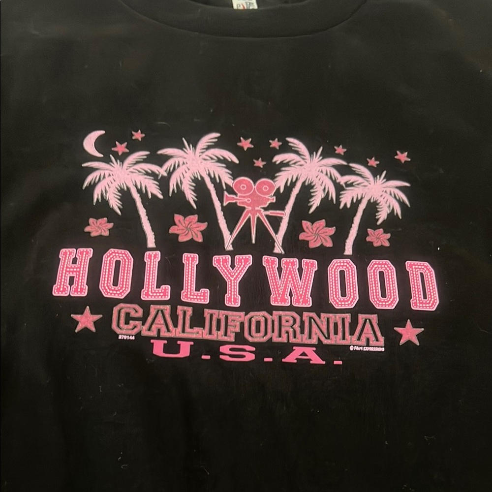 ALSTYLE classic new women’s  Black Hollywood California U.S.A Graphic Tee size M - Picture 3 of 11
